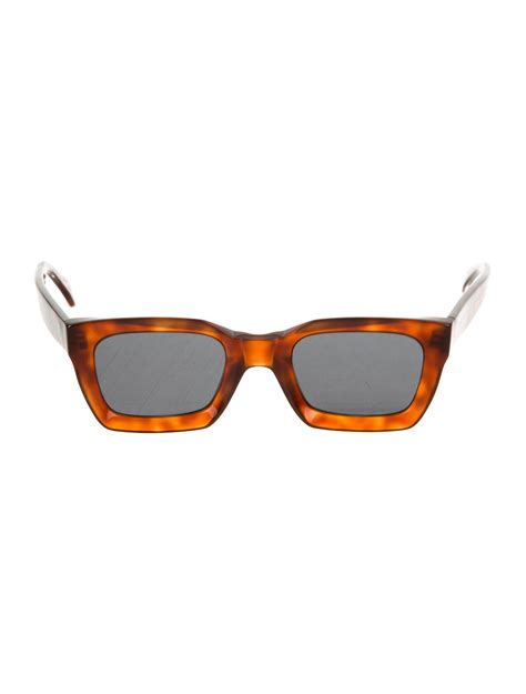 Celine Phoebe Philo Havana Acetate Square Sunglasses 